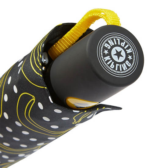 Kipling New Umbrella Auto Open Printed Umbrella Accessories Banana Dot Mania | CA 1952CT